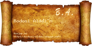 Bodosi Aldán névjegykártya